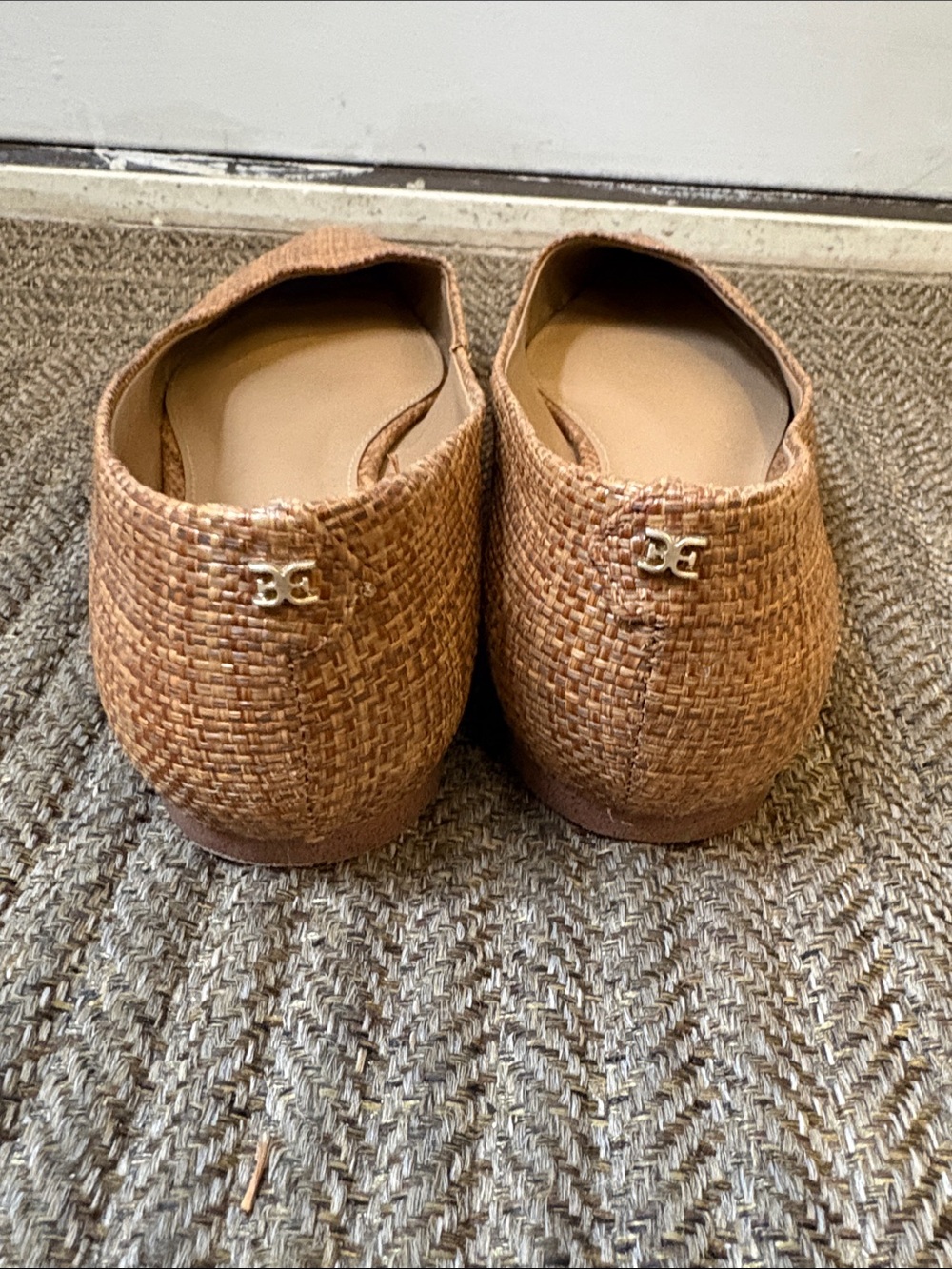 Sam Edelman Woven Pointed Toe Women’s Flats in Tan - Picture 3 of 4